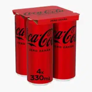 Livrare firme, petreceri si acasa de COCA-COLA ZERO ZAHAR Bautura Racoritoare Carbogazoasa Doza SGR 4 x 0,33 L beau.ro